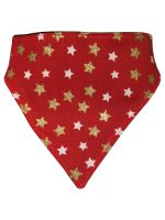 Red and Gold Stars Dog Bandana
