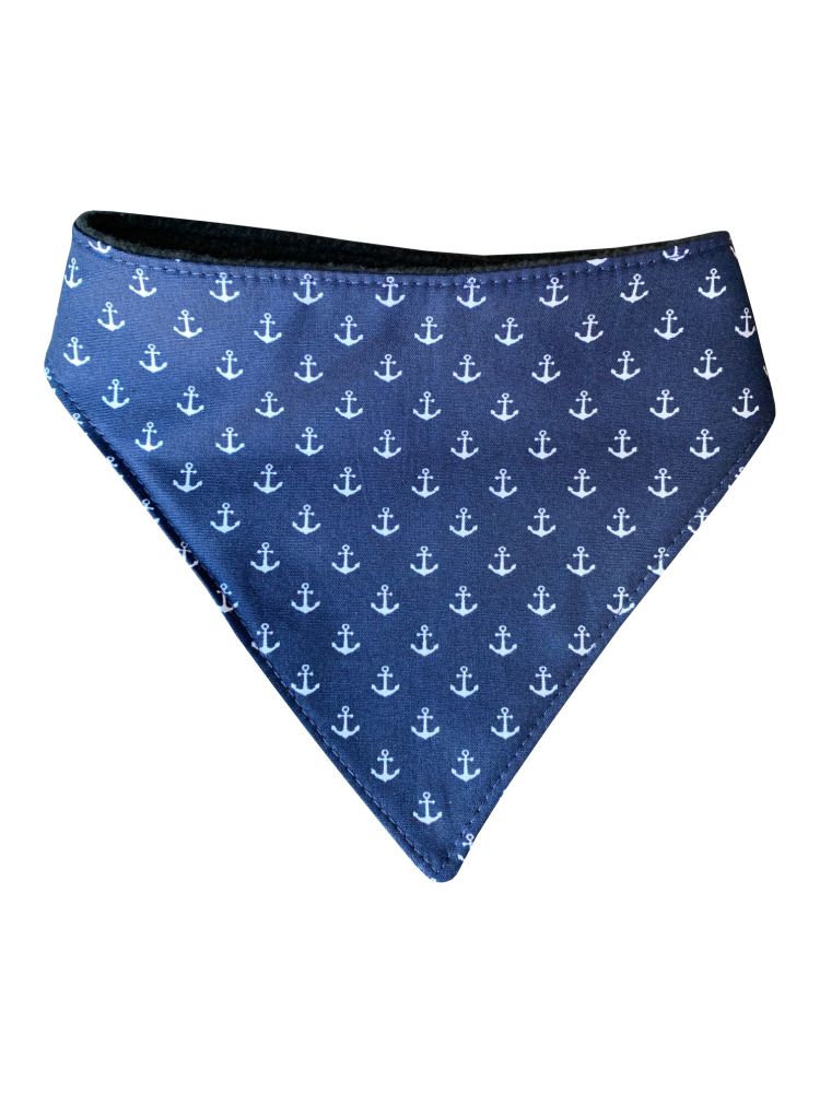 Navy Anchor Dog Bandana