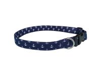 Navy Anchor Dog Collar