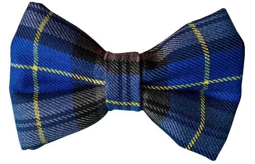 Blue & Grey Tartan Bow Tie