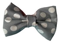 Silver & Grey Spot Bow Tie