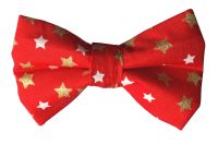 Red & Gold Star Bow Tie