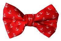 Red Anchor Bow Tie