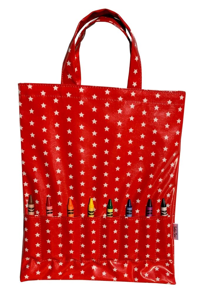 Red Stars Crayon Bag