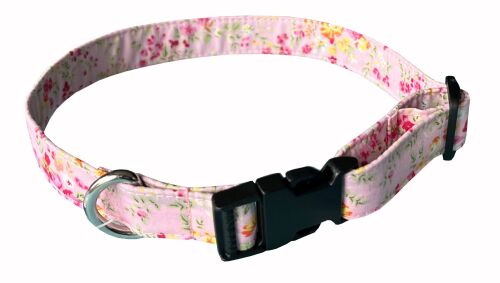 Ditsy Pink Floral Dog Collar