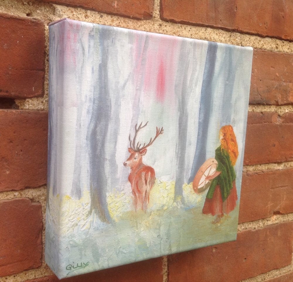 Drumming the Stag - Small canvas