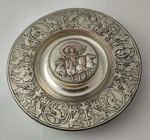 Elkington & Co Victorian Neoclassical Silver Plated Inkwell