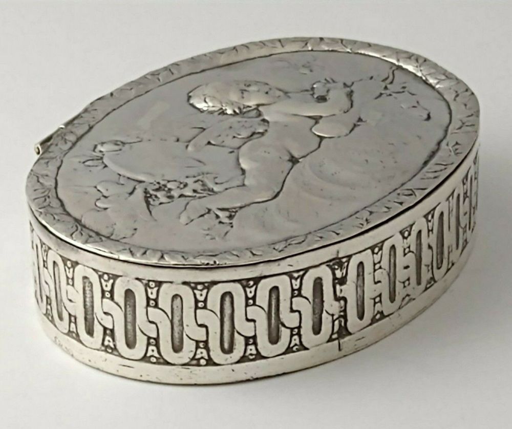 Berthold Muller Victorian Silver Trinket Box - Chester 1901