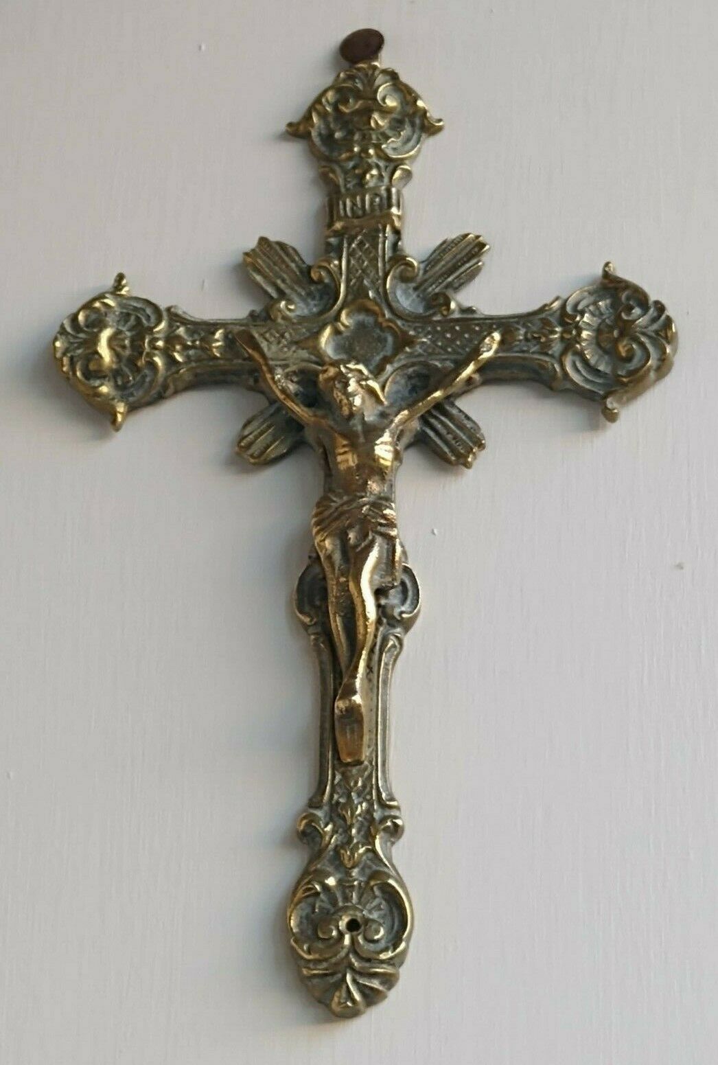 Brass Wall Mounted Cross Or Crucifix