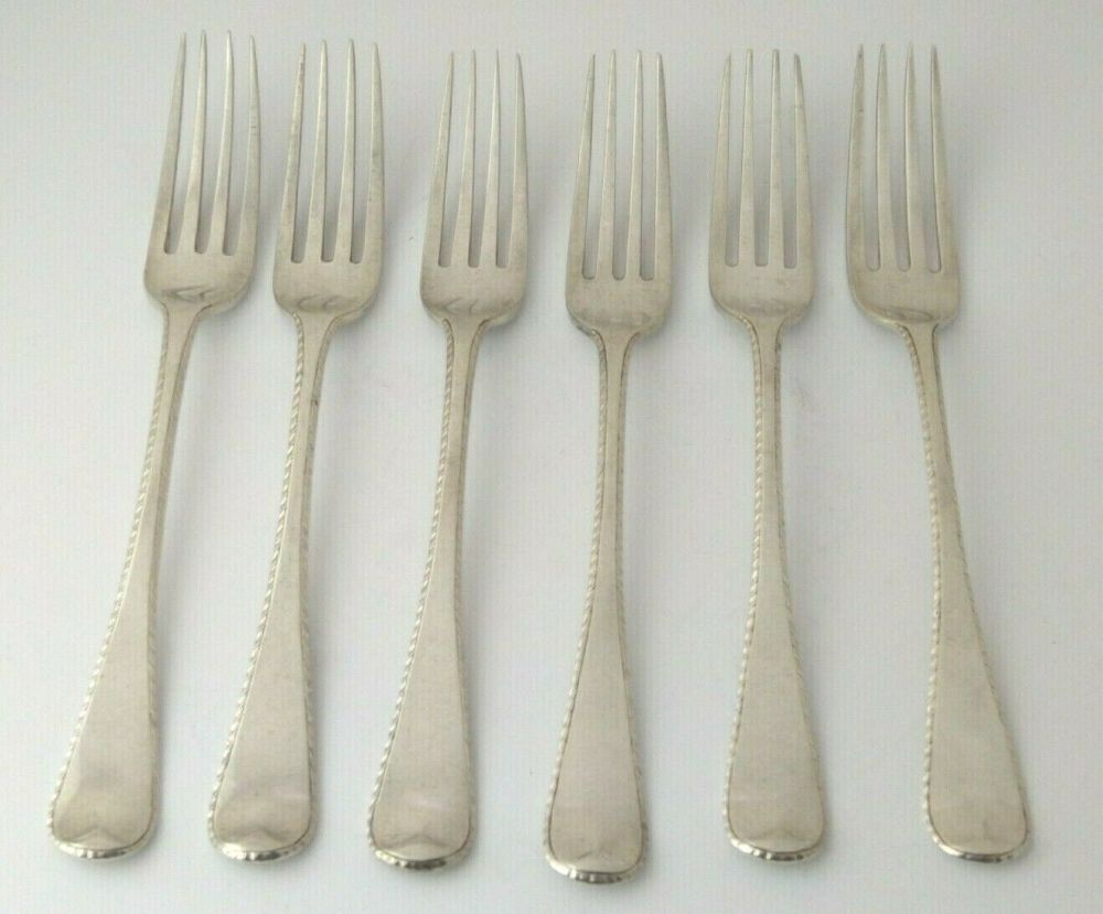 Set Of George III Silver Table Forks - London 1802