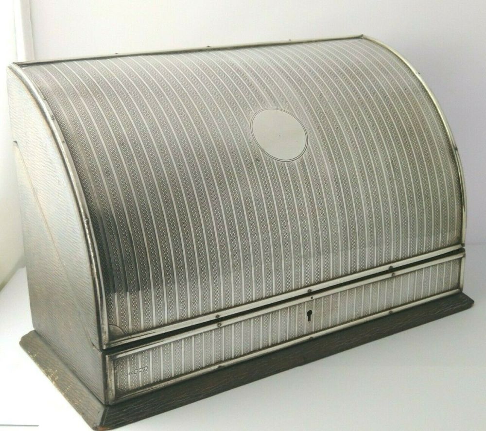 Large Silver Mounted Stationary Box - London 1908