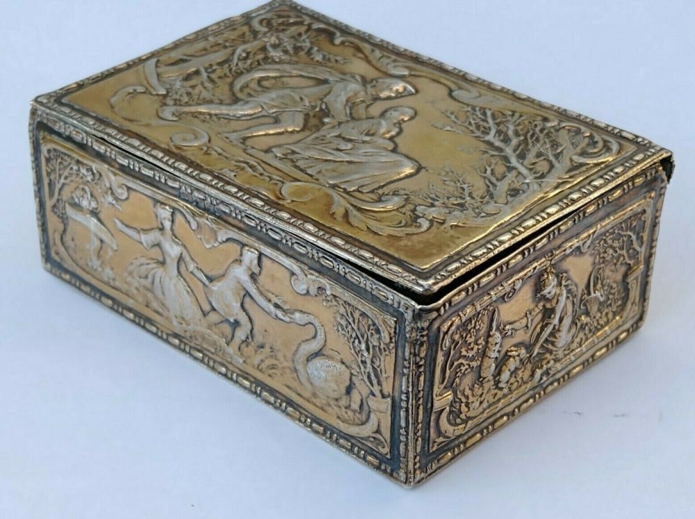 Berthold Muller Silver Gilt Trinket Box - Chester 1898