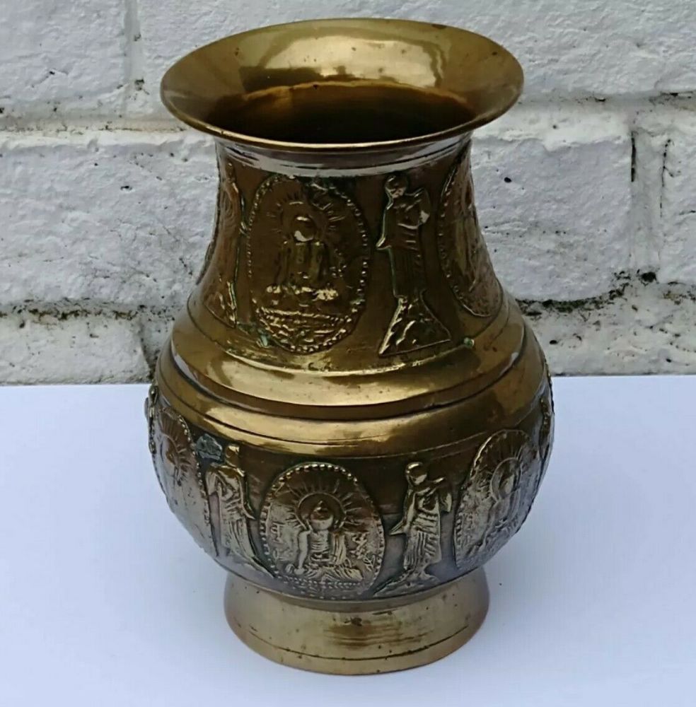 Antique Bronze Nepalese Ceremonial Amkhora Vase