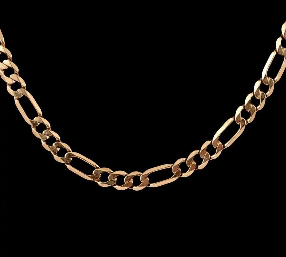 9ct Gold Figaro Link Chain Necklace - 19.97g