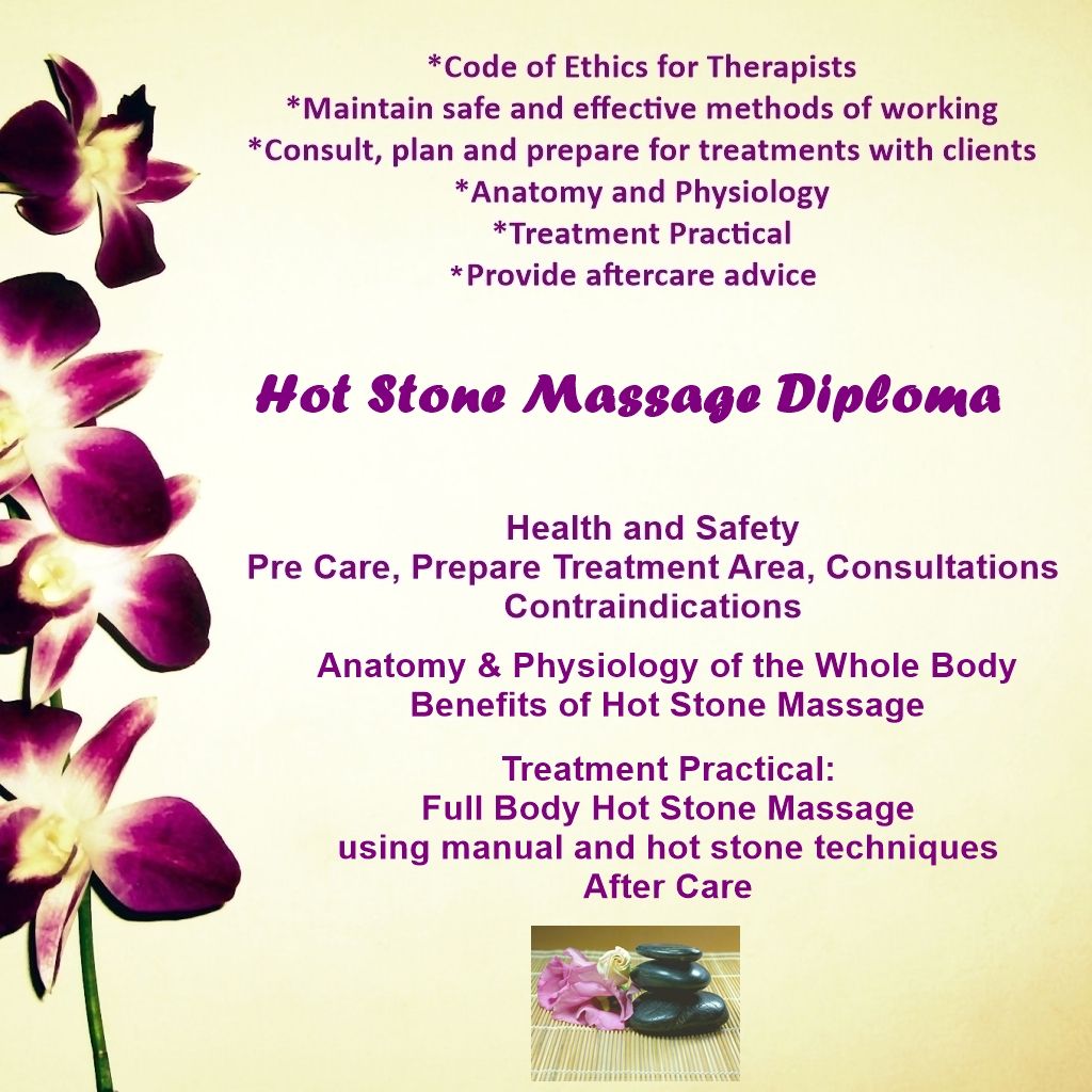 Accredited Hot Stone Massage Diploma Stockport Manchester