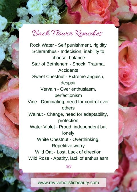 A to Z List of Bach Flower Remedies