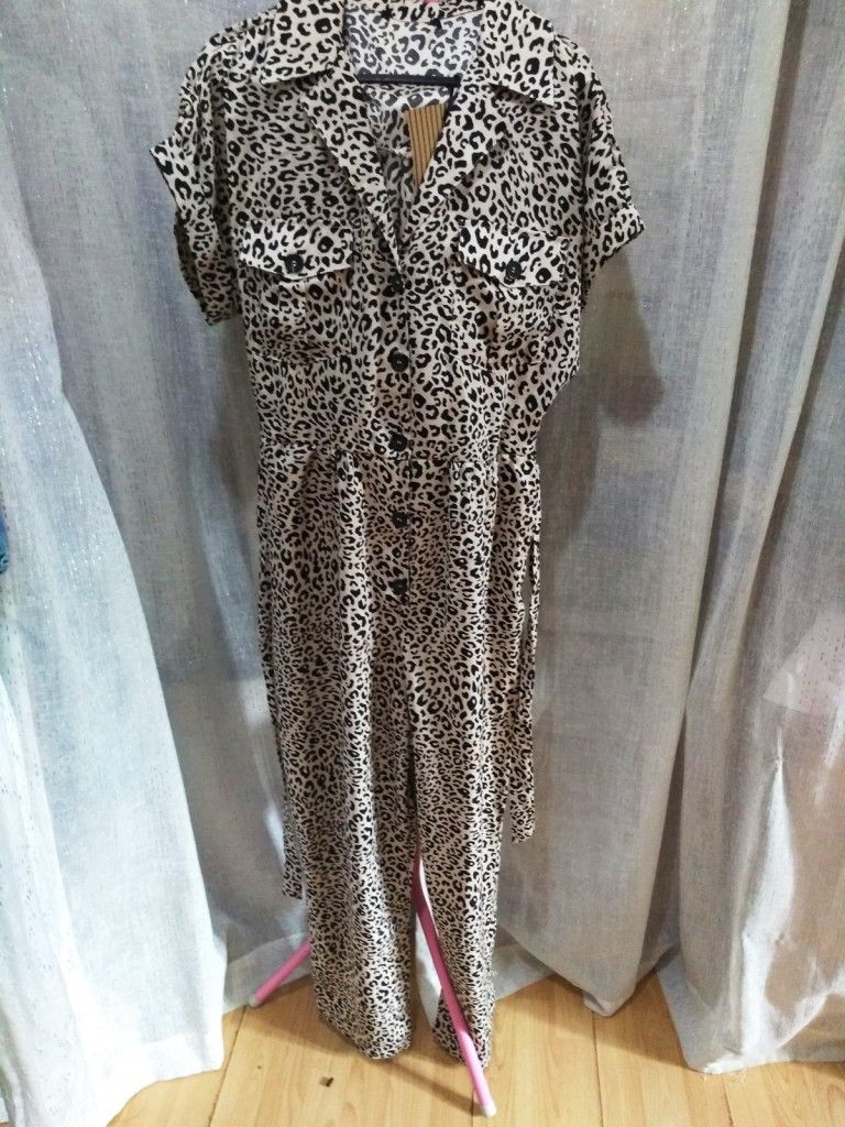 New Look Leopard Animal Print Tailored Jump Suit