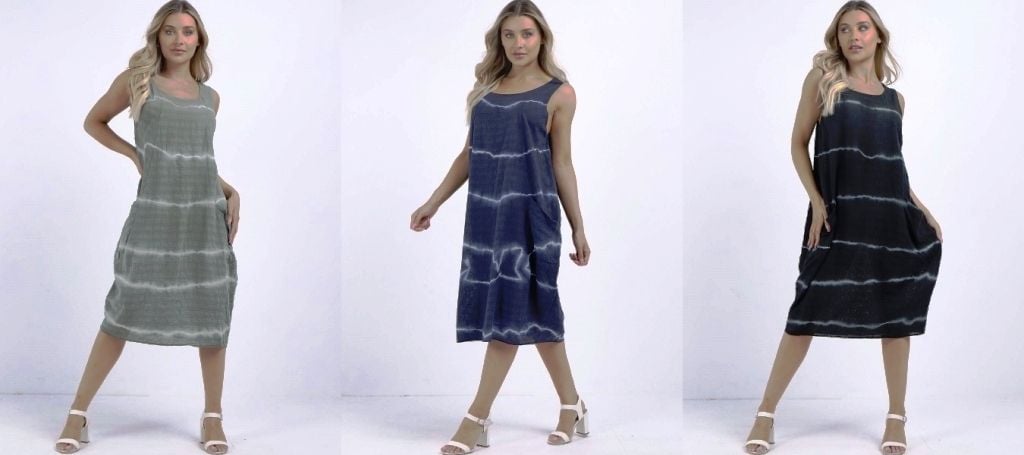 Italian Cocoon Slouchy Tie Dye Dress