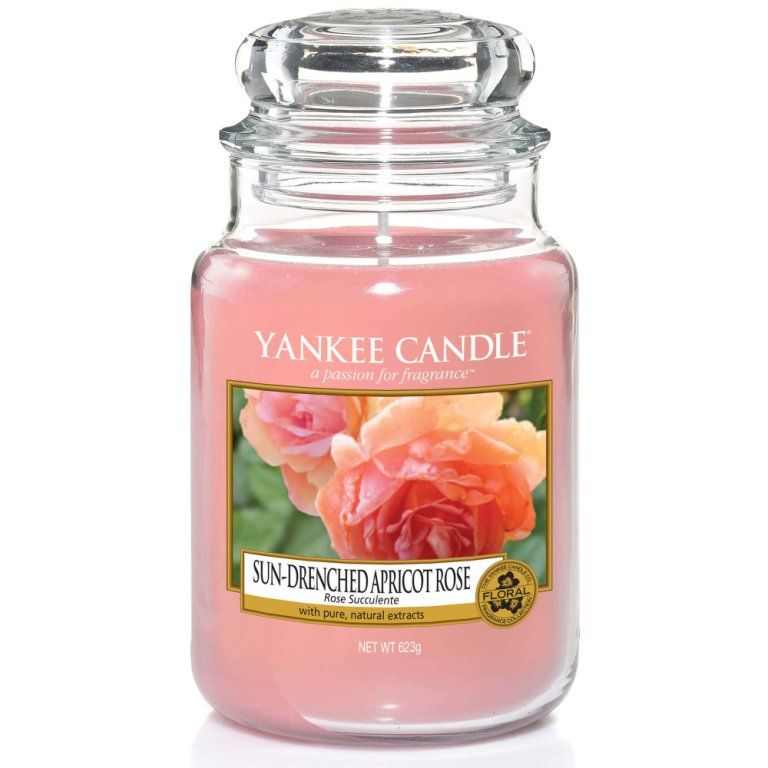 Sun Drenched Apricot Rose large Yankee candle