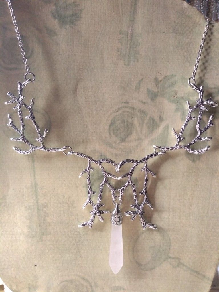 Rose Quartz Antlers Necklace