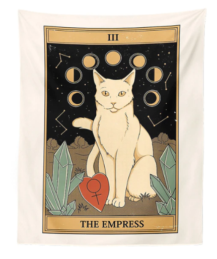 Cat Tarot Card Wall Hanging - The Empress