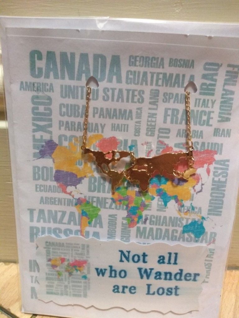 Not all who wander jewellery card