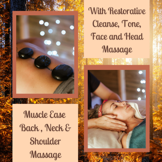 Autumn Special Offer! Muscle Ease Massage with Holistic Face Massage
