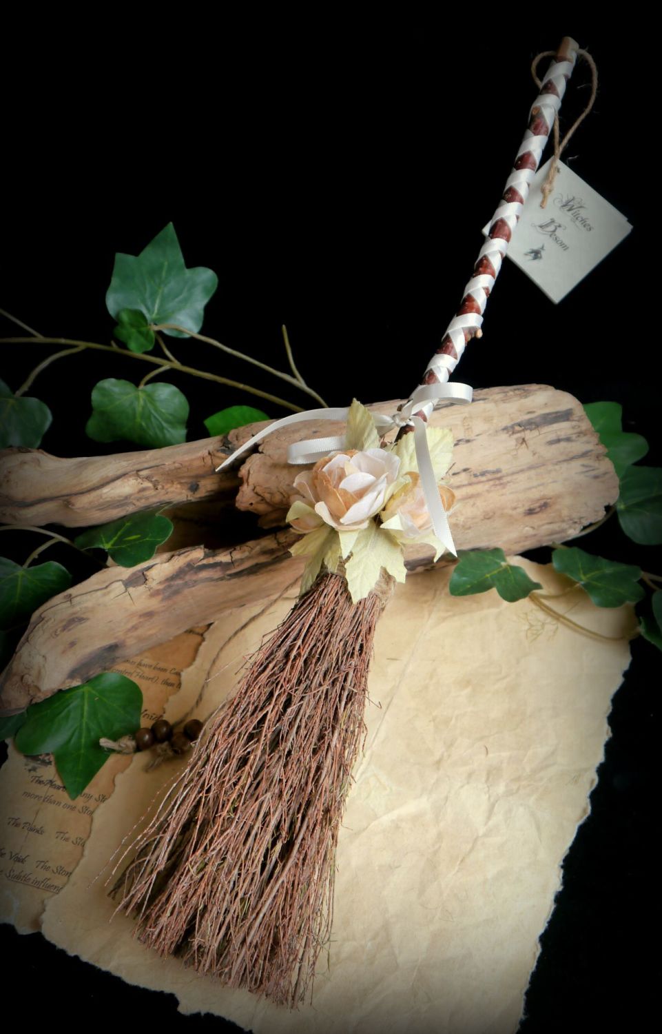 Witches Altar Besom Handmade Wiccan Broomstick Handfasting Gift Pagan Broom