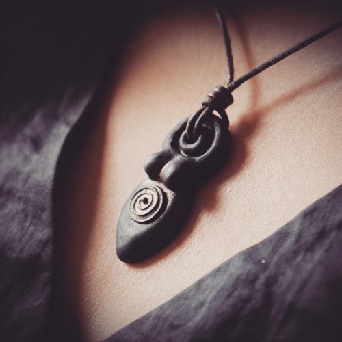 Earth Goddess clay Necklace 