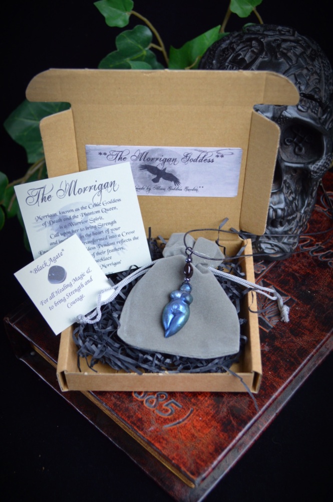 The Morrigan  Raven pendant 