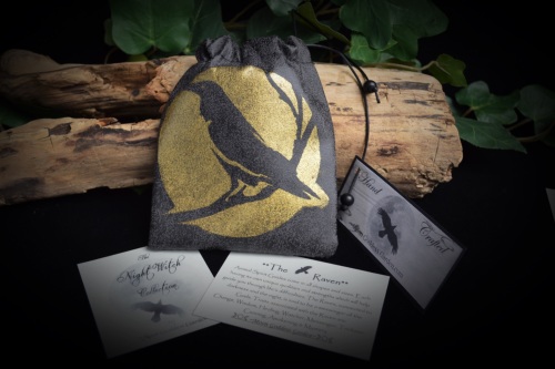 Faux Leather Raven and Moon bag