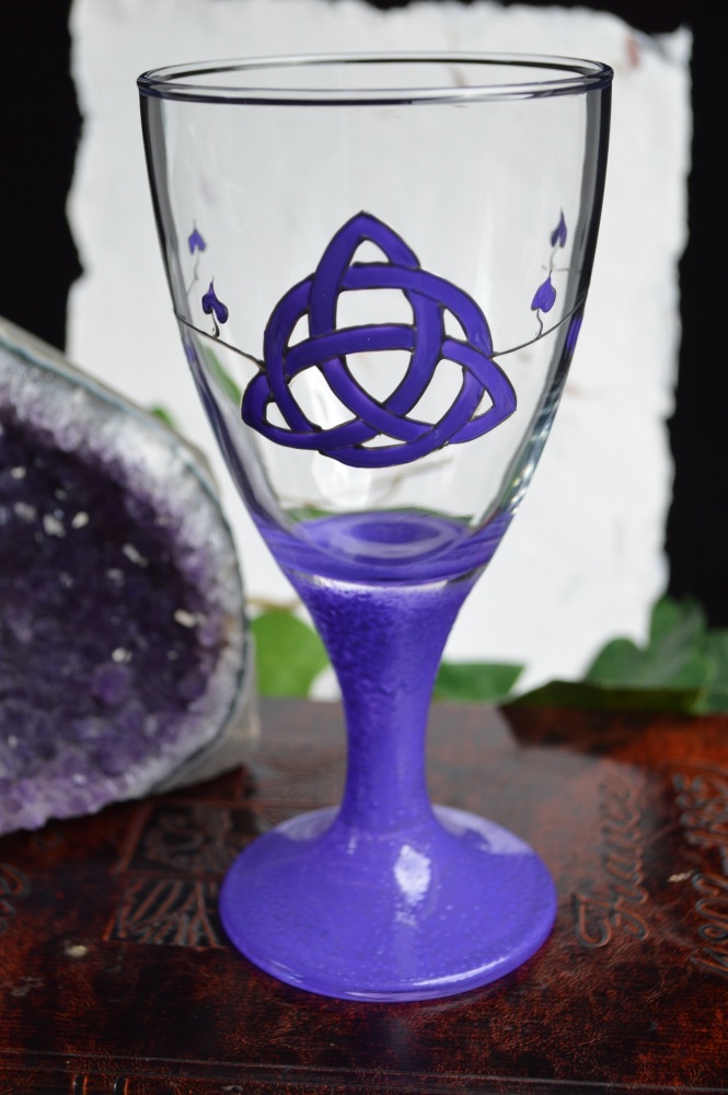Glass Chalice with *Triquetra design*
