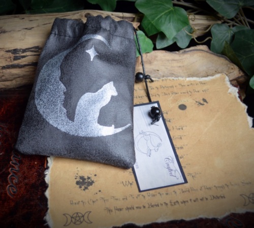 Faux Leather Raven and Moon bag