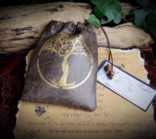 Faux Leather Goddess Tree of Life bag