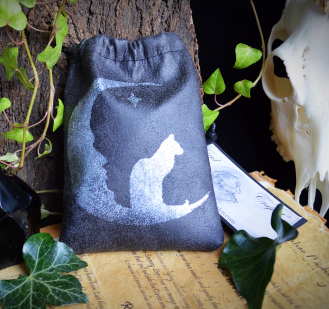 Faux Leather Cat and Moon bag