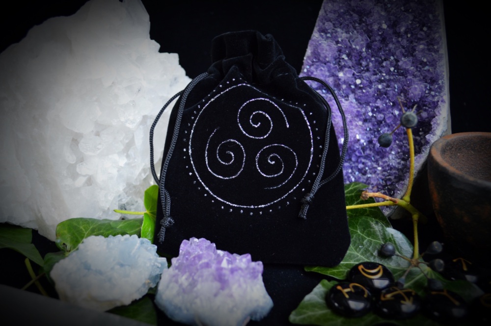 Spell Bag Air Element Rune Crystal storage pouch