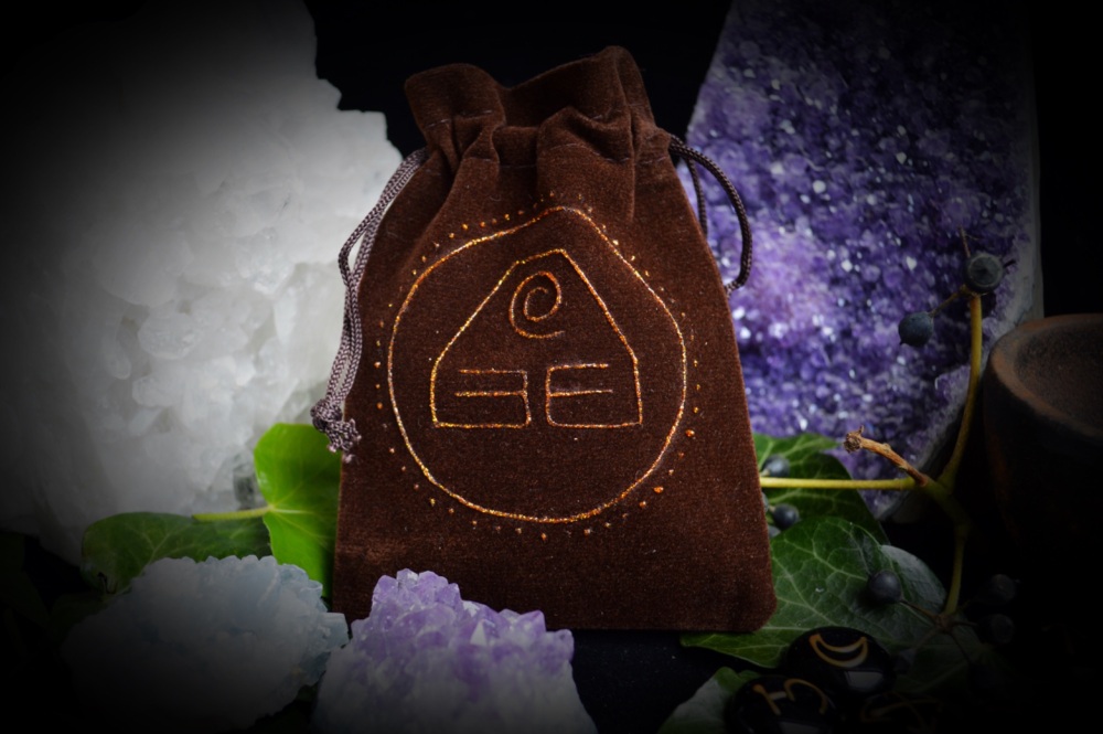 Spell Bag Earth Element Rune Crystal storage pouch