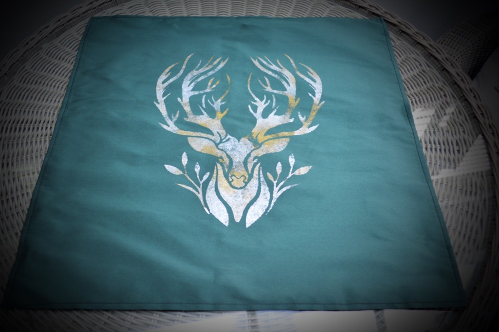 Green Altar Cloth with Stag