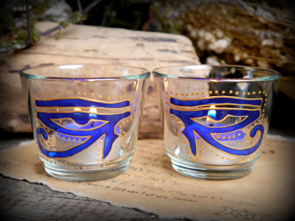 Witches Eye of Horus Candle Holders