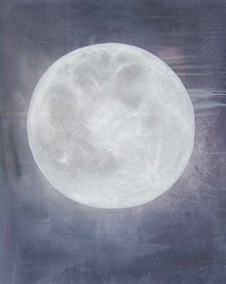 'Blue Moon' Large Original Acrylic Painting