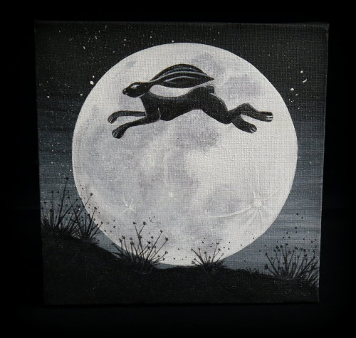 'Over the Moon' Original Acrylic Painting