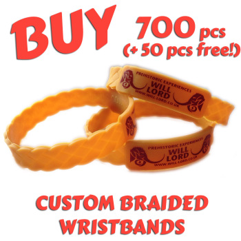 Braided Silicone Wristbands x 700 pcs (EXCLUSIVE DESIGN!)