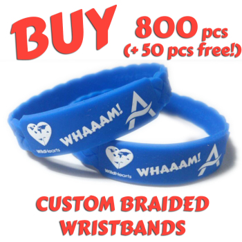 Braided Silicone Wristbands x 800 pcs (EXCLUSIVE DESIGN!)