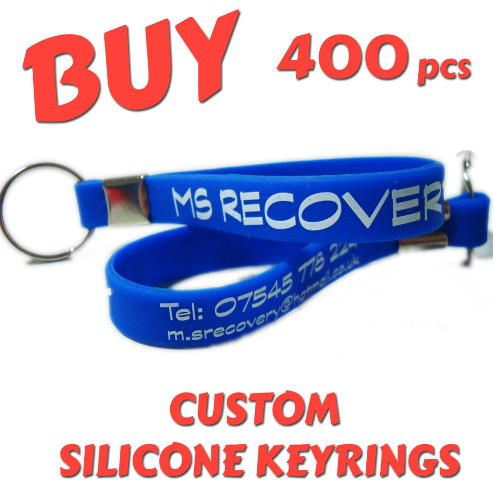 Custom Printed Silicone Keyring x 400pcs