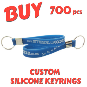Custom Printed Silicone Keyring x 700 pcs