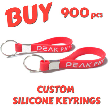 Custom Printed Silicone Keyring x 900 pcs