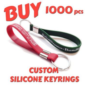 Custom Printed Silicone Keyring x 1000 pcs