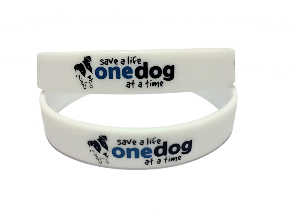 save-a-life-one-dog-at-a-time-silicone-writbands-by-promo-bands.co.uk