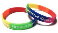 * County Durham Fire and Rescue Services Custom Printed Silicone Rainbow LG