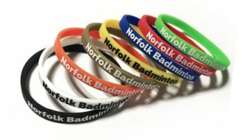 Norfolk Badminton - Custom Printed 6mm Wristbands by Promo-Bands.co.uk